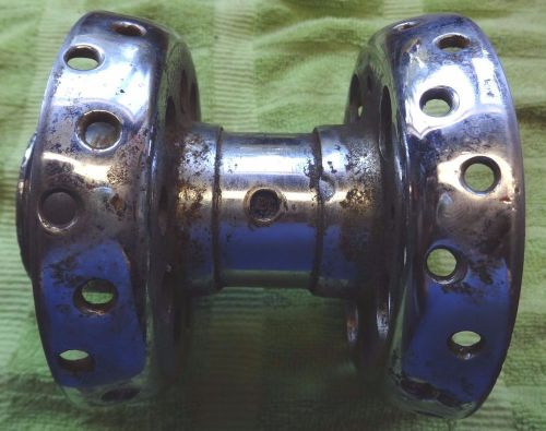 Original chrome star hub harley knucklehead flathead 45 ul bobber , oem starhub