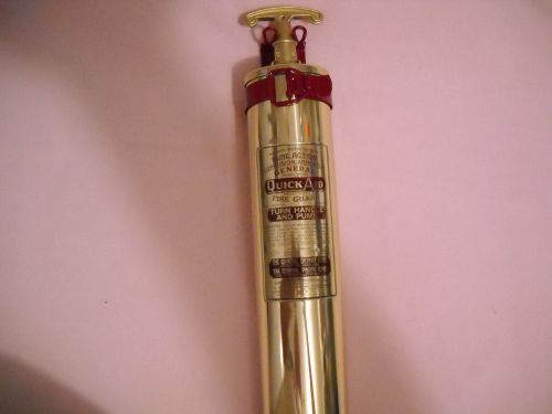 Vintage general quick-aid brass fire extinguisher  1 1/2 qt.chris-craft  1952-55