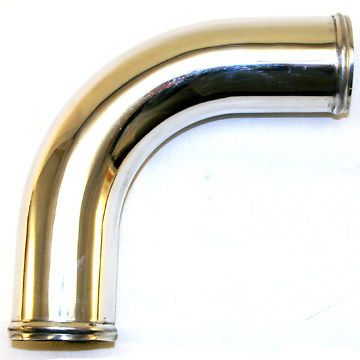 2.25" (57mm) aluminum pipe 90 degree 1' (30.5cm) section intake/intercooler