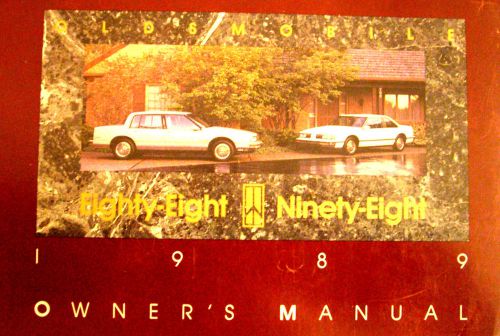 1989 oldsmobile 88 eighty and ninety eight 98 owners instruction manual book