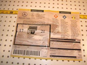 Mercedes 1998 w163 ml320 suv original mbz dealer window oem 1 sticker,$39,640.00