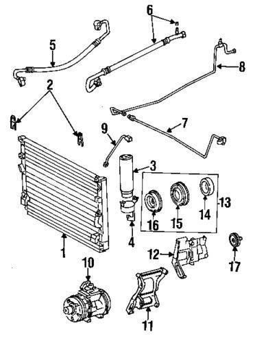 Toyota tacoma 97-98 8884035090 genuine oem ac line