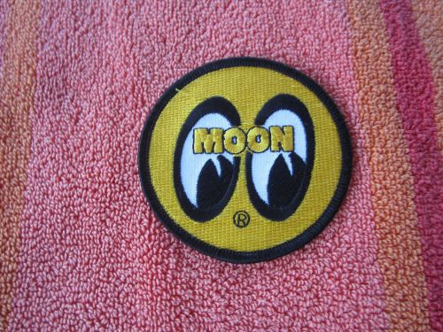 Moon 3 inch patch embroidered hot rod rat mooneyes iron jacket
