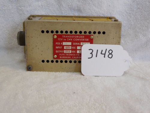 Flite-tronics pc6a transistorized 12 volt to 24 volt converter (3148)