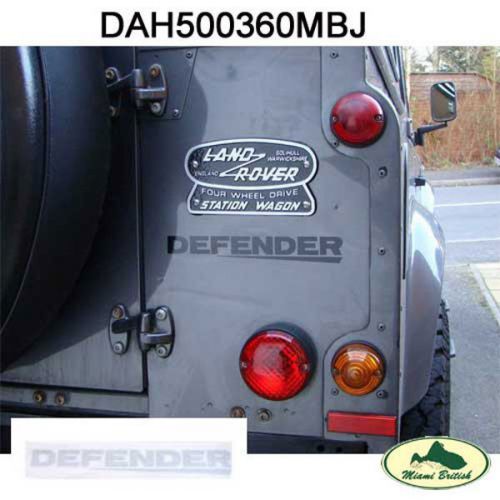 Land rover tail gate name plate decal badge sticker titan defender dah50034 oem