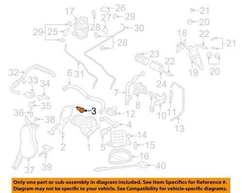 Audi oem 04-06 tt quattro 3.2l-v6 emission-air pump insulator 06a133567a