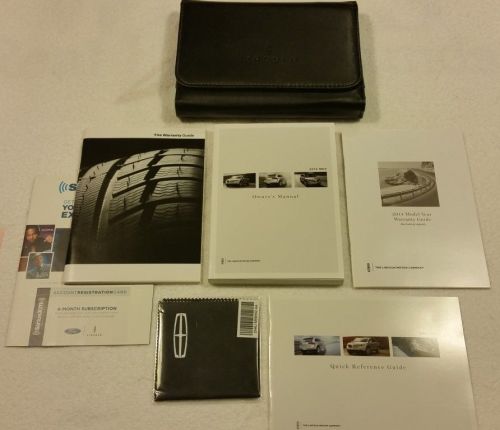 2014 lincoln mkx complete owners manual leather case #10