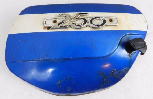 1971 genuine suzuki t250 t 250 hustler oem side cover panel original blue paint