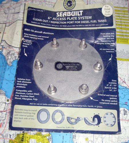 Seabuilt 6" access plate system inspection port for diesel fuel tanks (w)