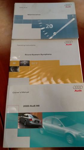 2000 audi a6 owners manual/guide