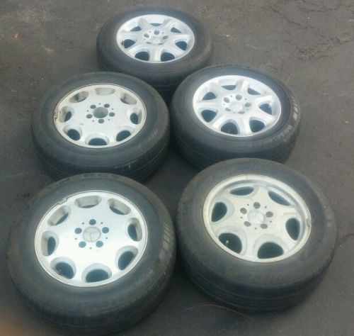 16&#034; lot of 5 mercedes benz alloy rims tires