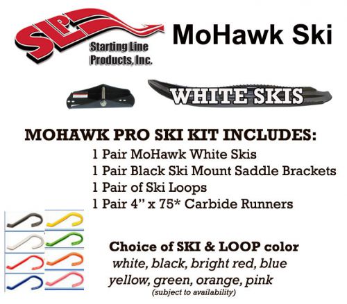 Arctic cat 2016 m chassis models slp mohawk white skis, loops, mounts, 4&#034; carbs