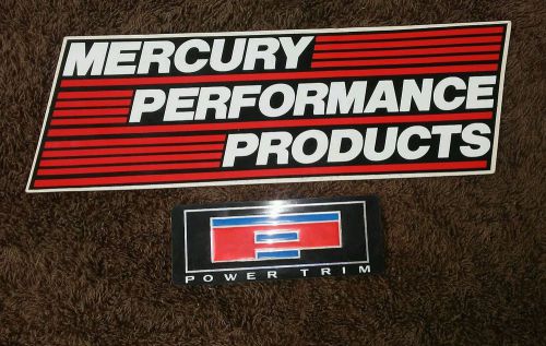 Boat decal lot of 2 - mercury performance products decal + power trim decal