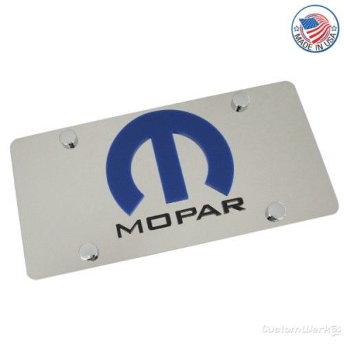 Chrysler/ dodge mopar logo stainless license plate