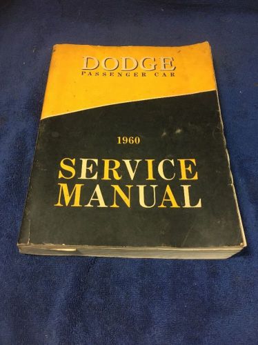 Original dodge passenger car 1960 service manual