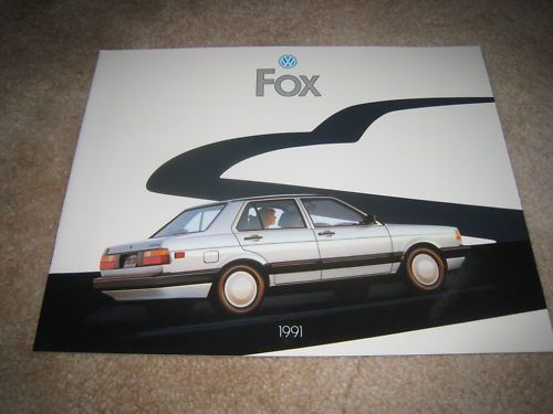 1991 volkswagen fox gl deluxe sales brochure dealer literature
