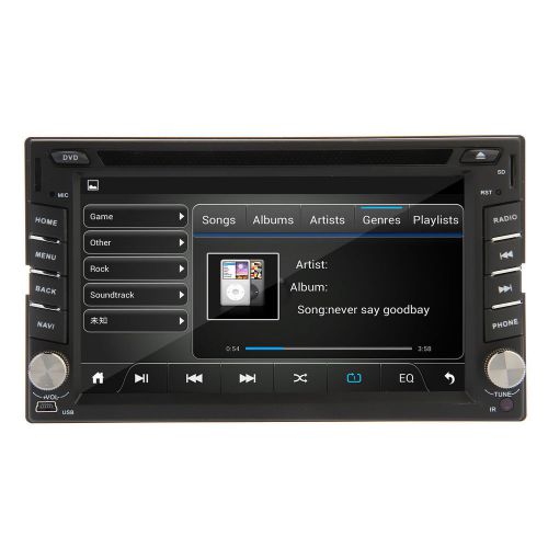 Android 4.4 double 2din car dvd player stereo gps bluetooth wifi 3g capacitive