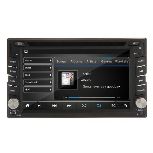 Android 4.4 double 2din car dvd player stereo gps bluetooth wifi 3g capacitive
