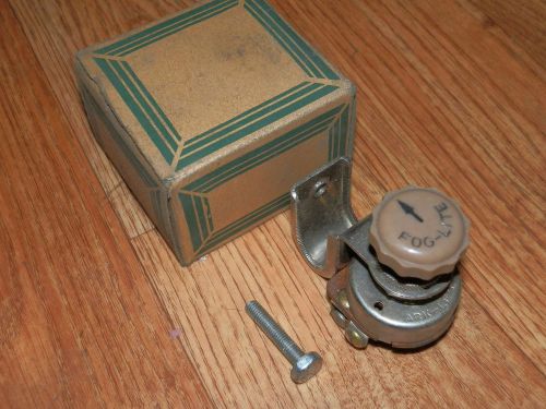 Old dash fog light switch with bracket rat rod hot scta vintage nos lincoln ford