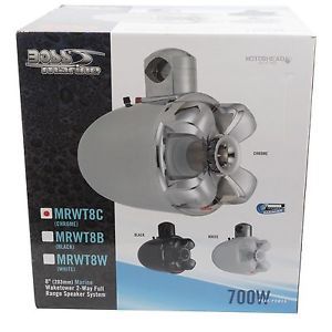 Boss audio mrwt8c marine wake tower 2-way 8&#039;&#039; 700 watt boat audio speaker chrome