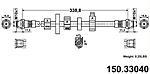 Centric parts 150.33040 front brake hose