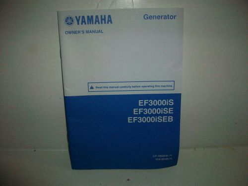 Yamaha generator ef3000is, ef3000ise, ef3000iseb owners manual
