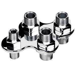 Billet specialties 66920 a/c &amp; heater hose bulkhead 4-port