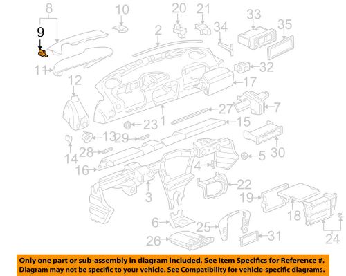 Porsche oem 01-05 911 instrument panel dash-defroster trim clip 99950768501