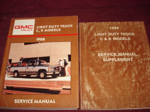 1988 gmc truck shop manual set / shop book set / c k models / originals!!!