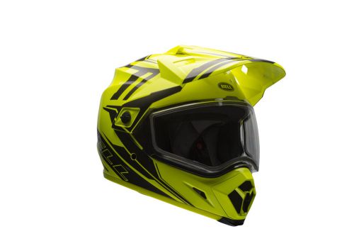 Bell mx-9 adventure snow helmet w/ electric shield - yellow/titanium