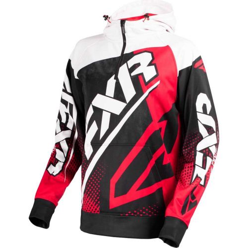 Fxr racing black/red/white race tech 1/4 zip hoodie : xl 170926-1020-16