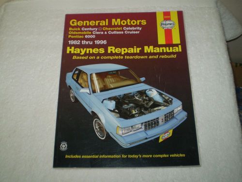General motors a-cars automotive repair manual 1982-1996 haynes repair manual