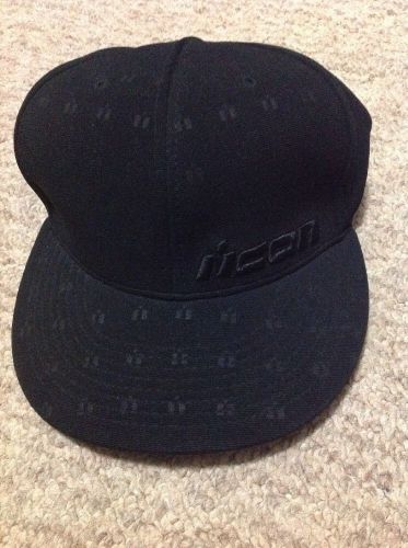 Icon motorcycle flex fit  hat - black l/xl very rare hard to find