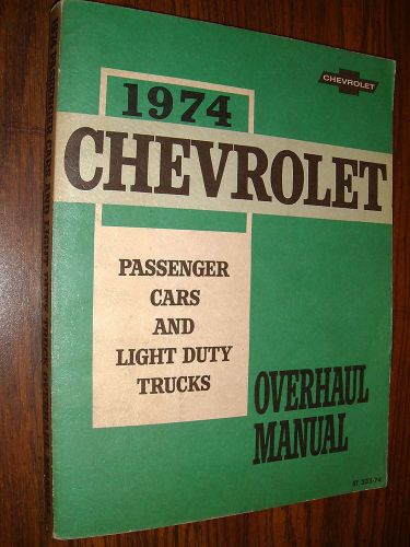 1974 camaro / chevrolet / monte / truck + shop manual!!