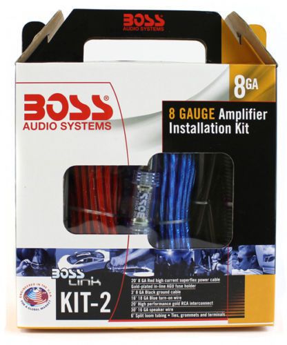 New boss kit2 8 gauge complete car amplifier wiring kit 8 ga wire amp kit-2