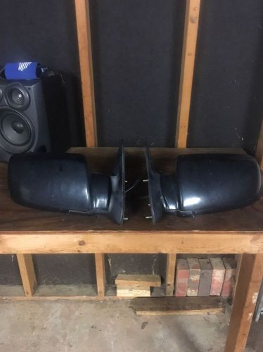 Mirrors power folding black left/right pair set for chevy gmc pickup truck