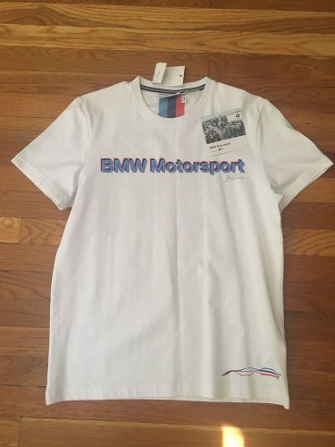 BMW Genuine Life Style Motorsport Men s Fan Shirt White S Small 2285829, US $25.00, image 1