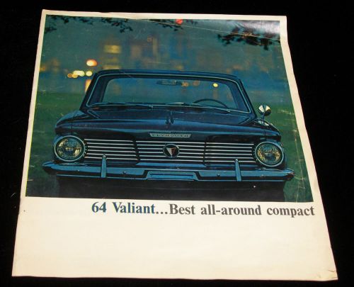 1964 plymouth valiant(s) original dealers brochure 14 page rare 1964 original