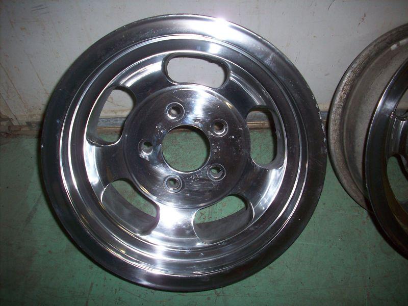 Vintage 1960's 14 X 7 Polished aluminum wheels GTO 442 Chevelle Camaro GS set , US $599.99, image 5