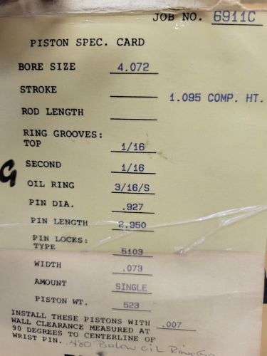 Old school sbc diamond pistons