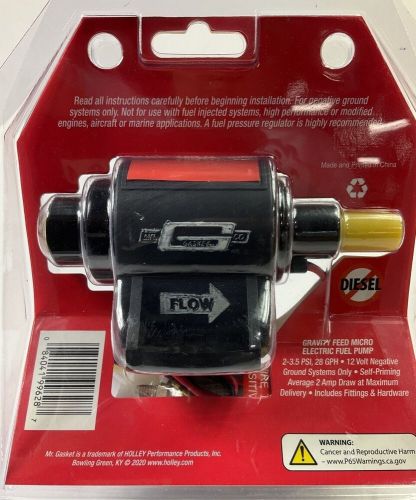 Mr. gasket 42s universal electric fuel pump carburetor import 2-3.5 psi, 42 gph