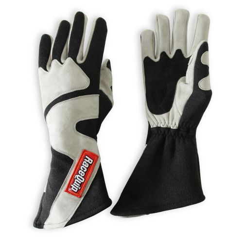 RaceQuip 358 Series 2 Layer Nomex Long Gauntlet Race Gloves Gray/Black - Small, US $89.95, image 2