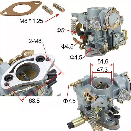 Carburetor 113129029A For VW Beetle 30/31 PICT-3 Type 1&2 Bug Bus Ghia W/ Gasket, US $116.71, image 8