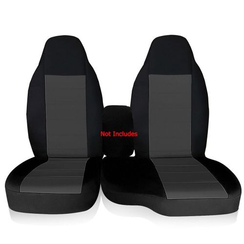 2Pcs Front Car Seat Covers For FORD RANGER 2004-2012 60/40 High Back Deep-Gray, US $61.88, image 6