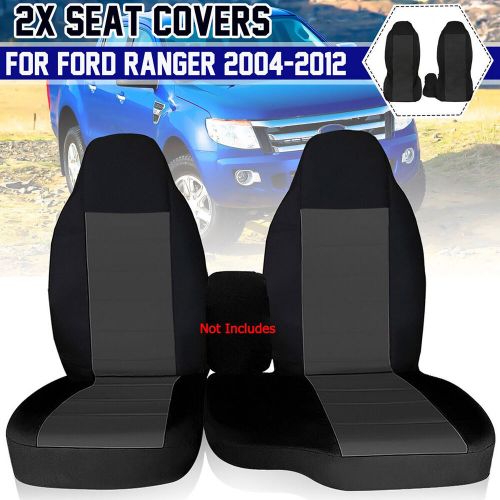 2Pcs Front Car Seat Covers For FORD RANGER 2004-2012 60/40 High Back Deep-Gray, US $61.88, image 8