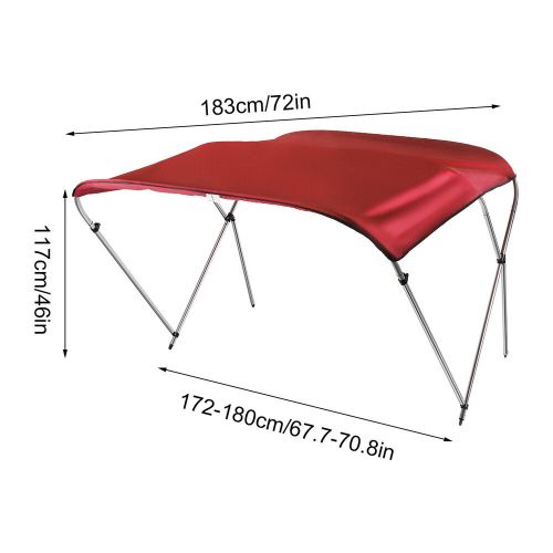 3 BOW Bimini Top Boot Canvas Cover 6ft Long 67"-72" W 46" H 6ft Long UV Protect, US $128.74, image 11