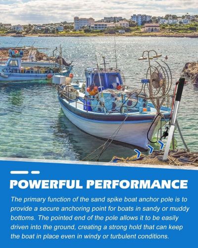 New 39'' Sand Boat Anchor Pole Shore Spike Slide Anchor Self-Hammering with Hook, US $191.98, image 8