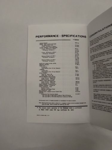 Cessna 1972 U206F Stationair Owner's Manual-Reproduction, US $9.95, image 24