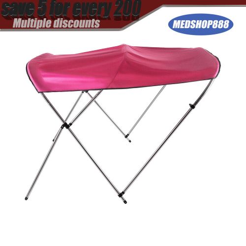 PU Coating Bimini Top Boat Cover 3 Bow 6?? Long, Red, waterproof,?UV-resistant, US $105.01, image 3