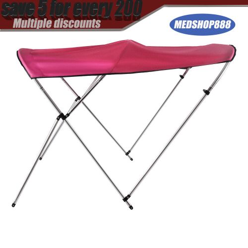 PU Coating Bimini Top Boat Cover 3 Bow 6?? Long, Red, waterproof,?UV-resistant, US $105.01, image 4